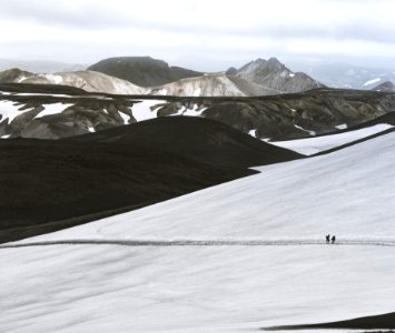 snow covered mountains photo