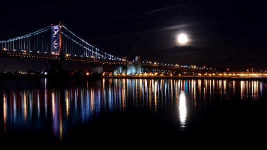 Ben franklin bridge, Camden, United states photo