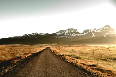 dirt road between steppe