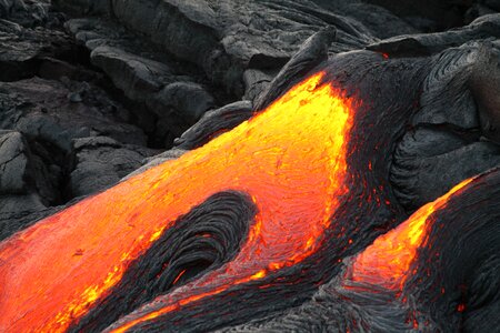 Eruption landscape active photo