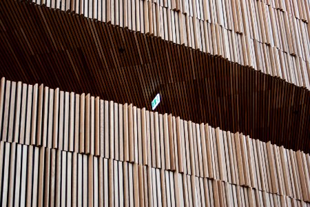 Oslo, Wood, Exit sign photo