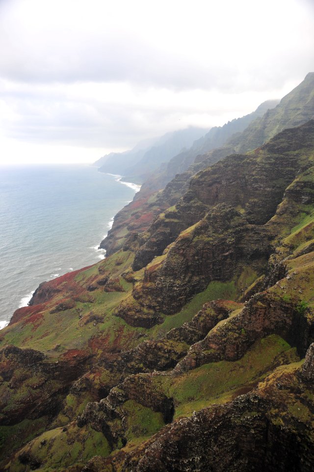 birds eye view of forest covered mountains photo