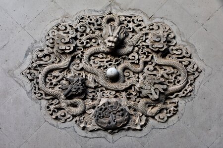 Chinese ancient architecture pattern dragon