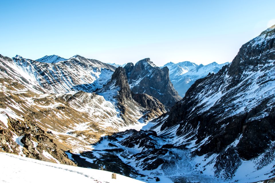 snow capped mountains at daytime photo