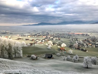 landscape photography of green field