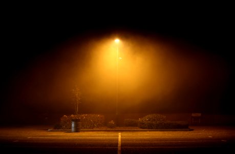 Car park, Night, Streetlight