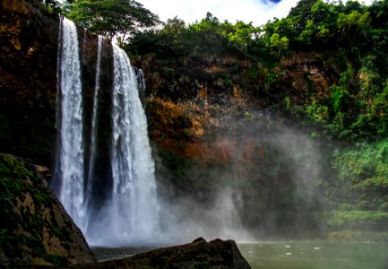Wailua falls, United states, Fog