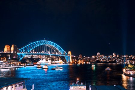 Sydney, Circular quay, Led photo