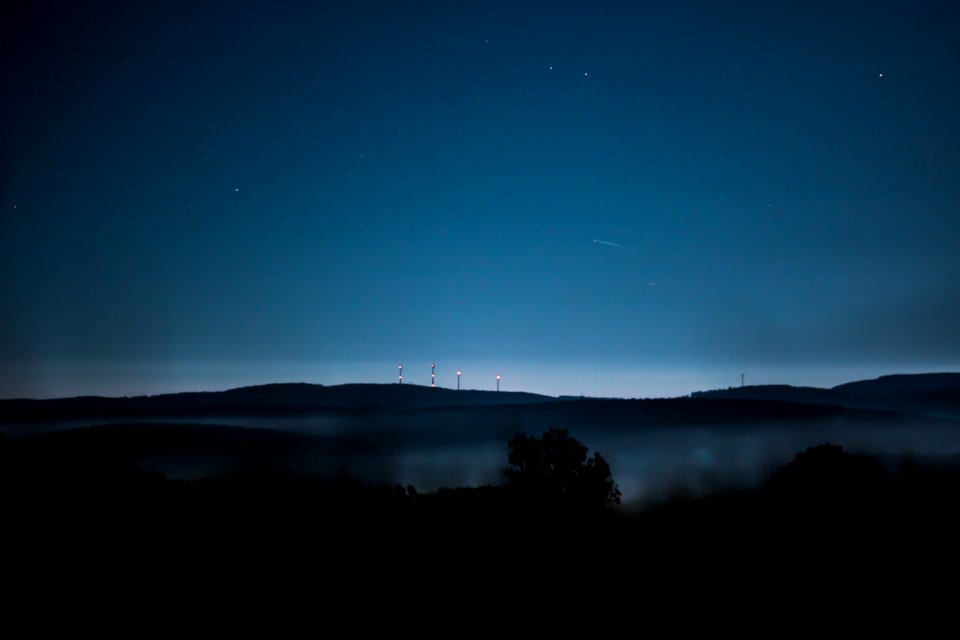 silhouette of mountains