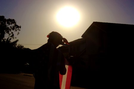 Flag, Sunset