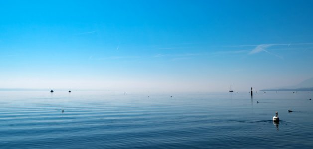 body of water under blue sky