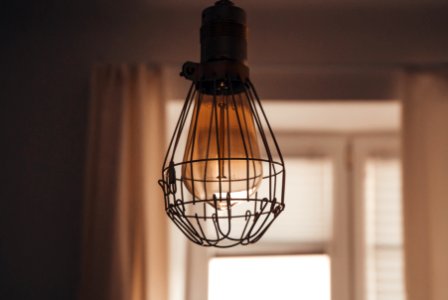 black pendant lamp in shallow focus photo