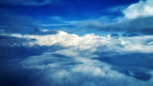 Plane, Flying, Clouds