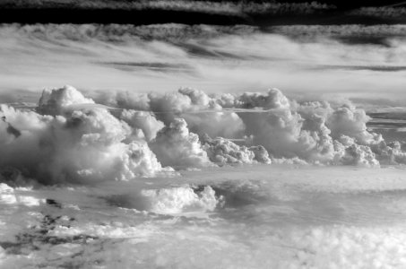 Plane, Monochrome, Flight