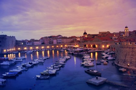 Dock, Night, Boats