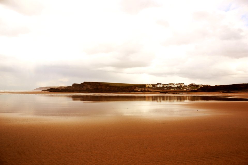 sea shore near island