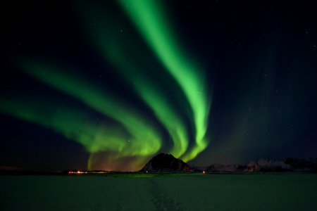 time lapse photography of Northern Lights photo