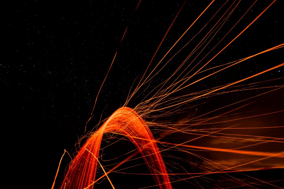 long exposure photography of lights