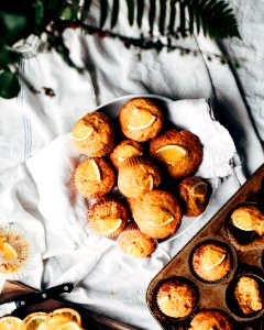 pile of muffin on white bowl photo