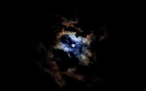 Night, Clouds, Sky