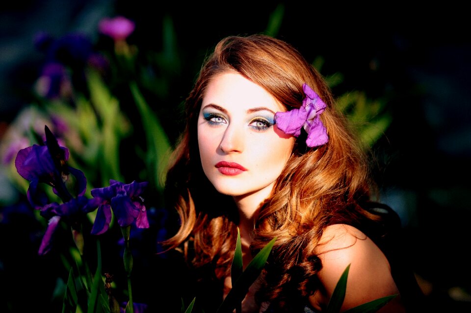 Iris blue eyes blonde