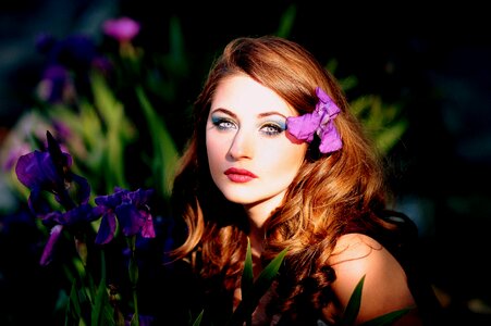 Iris blue eyes blonde