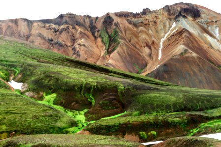 Mannalaugar, Icel, Backpacking photo