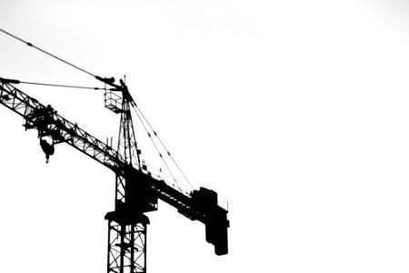 Crane, Silhouette, Urban