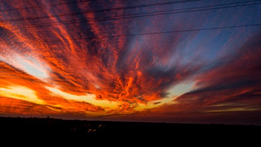 Arad, Romania, Red clouds