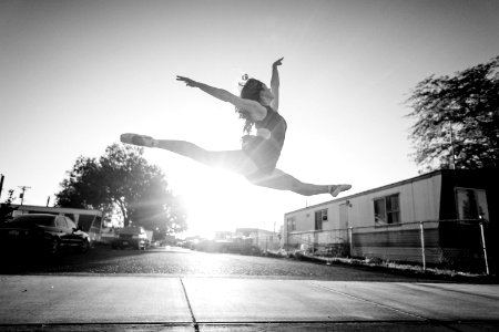 woman jumped photography
