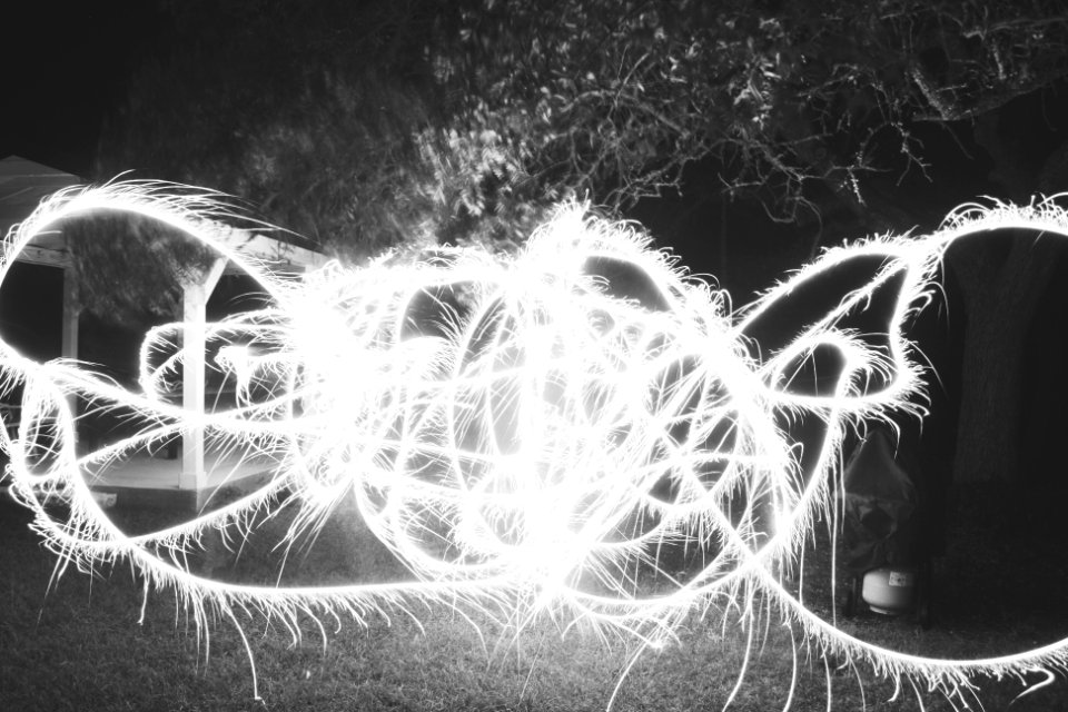 Fireworks, Long exposure
