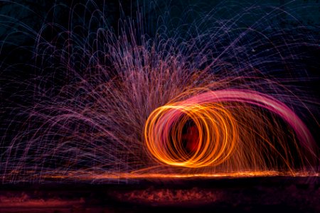 pink and orange light string photography