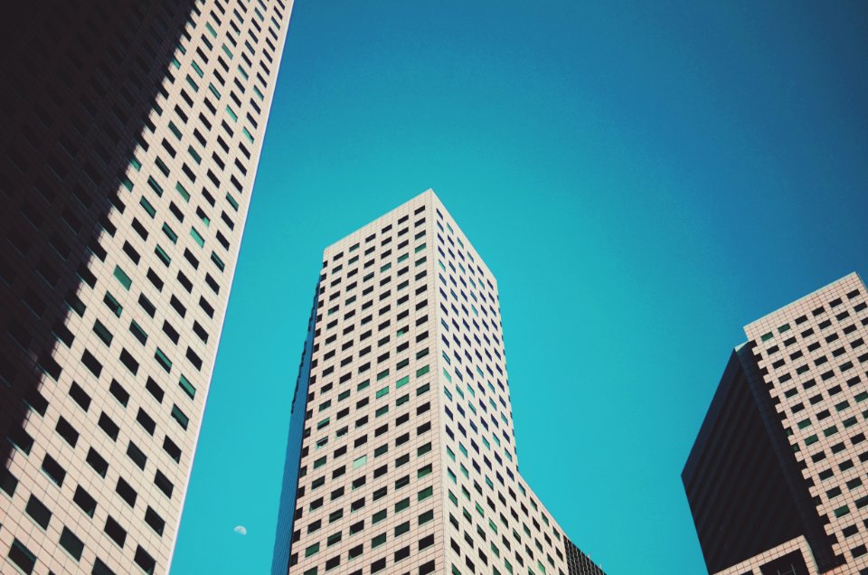 Towers, Skyscraper, Sky