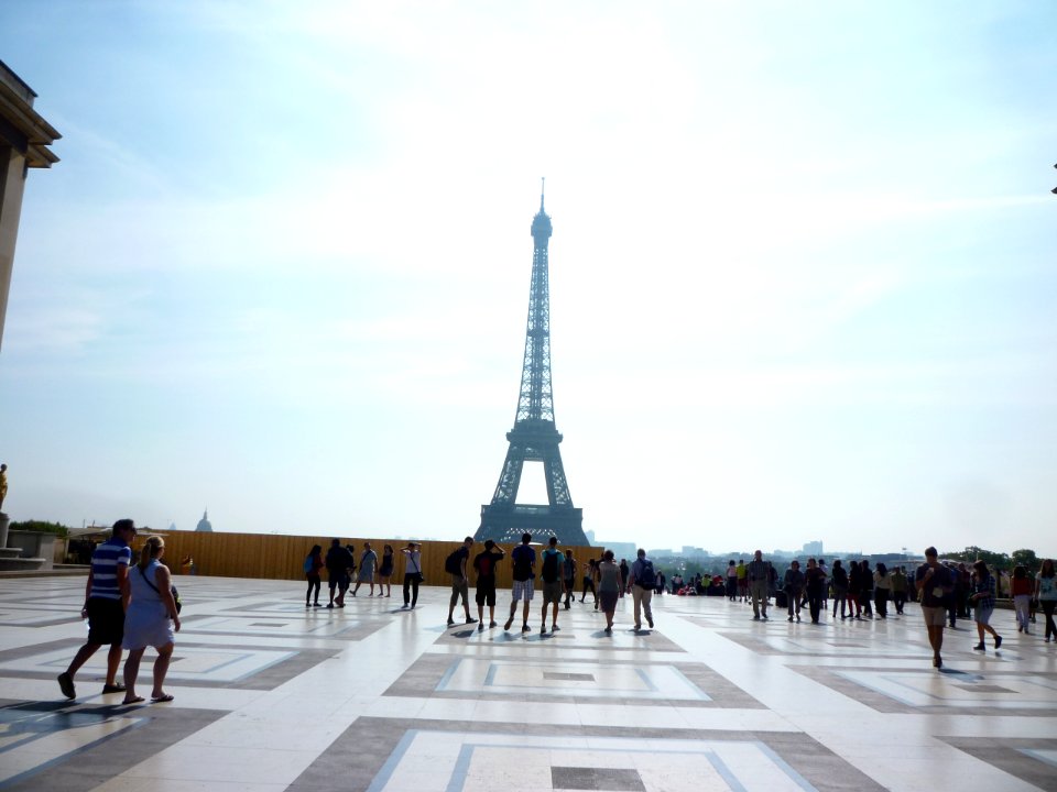group of people near Eiffel Tower