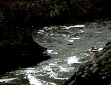 Cliff, White water, Kayak photo