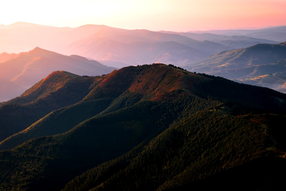 aerial view of mountain