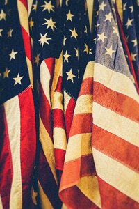 Close-up flags united states of america photo