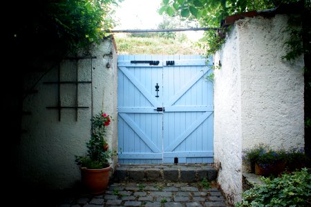 Door, Blue, Gate photo