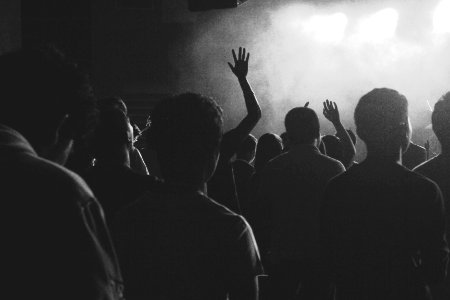 A crowd at a concert photo
