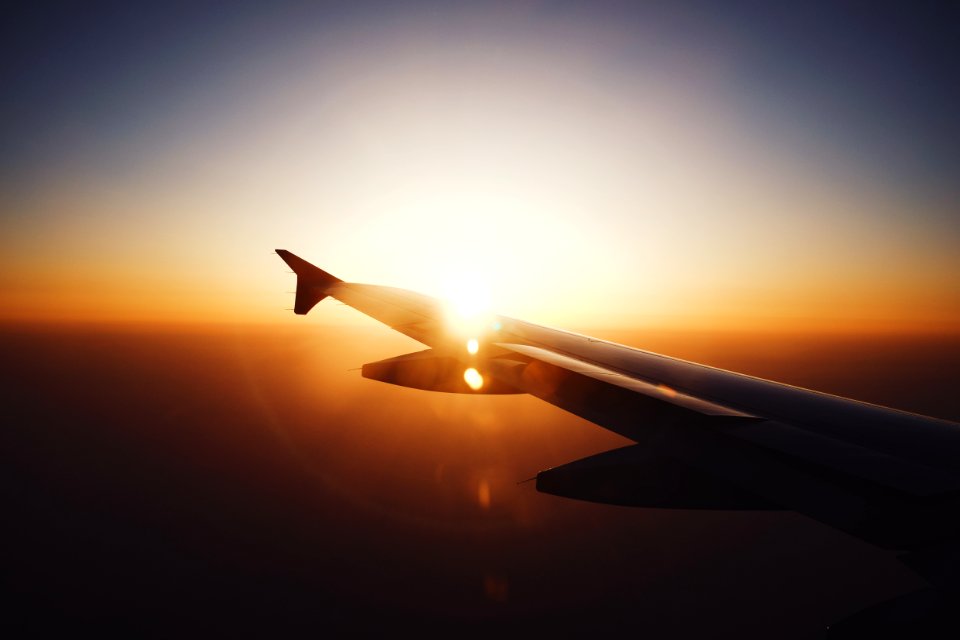 person's view inside plane