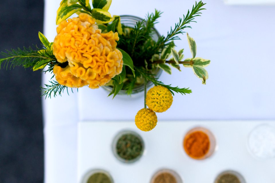 Table setting, Wild flowers, Flowers