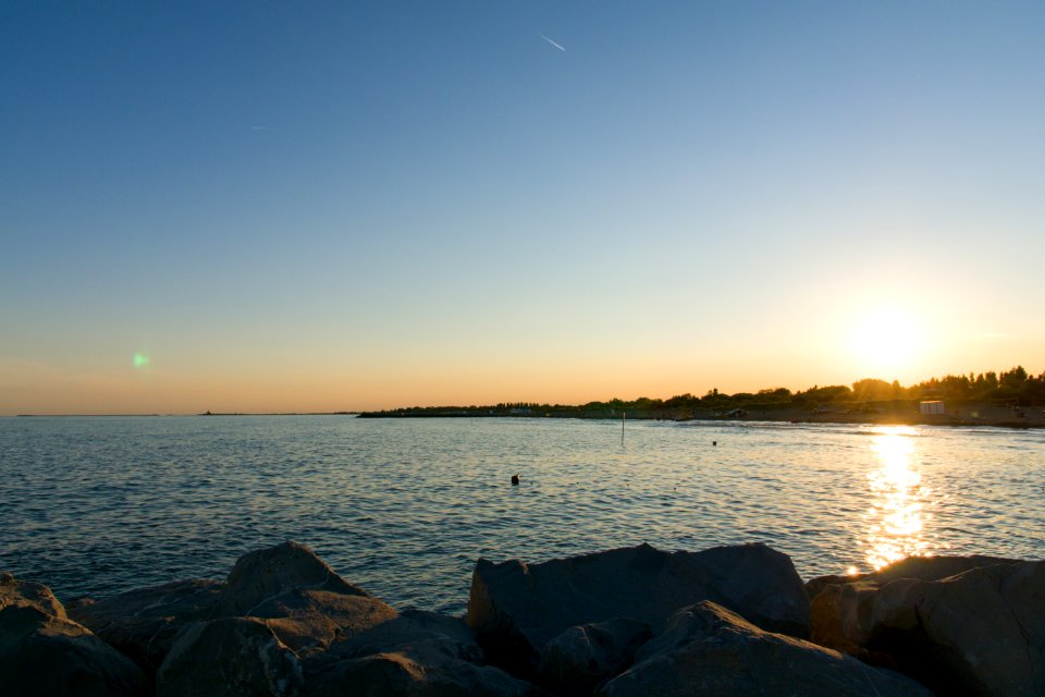 Italy, Marina di cavallino, Sunset