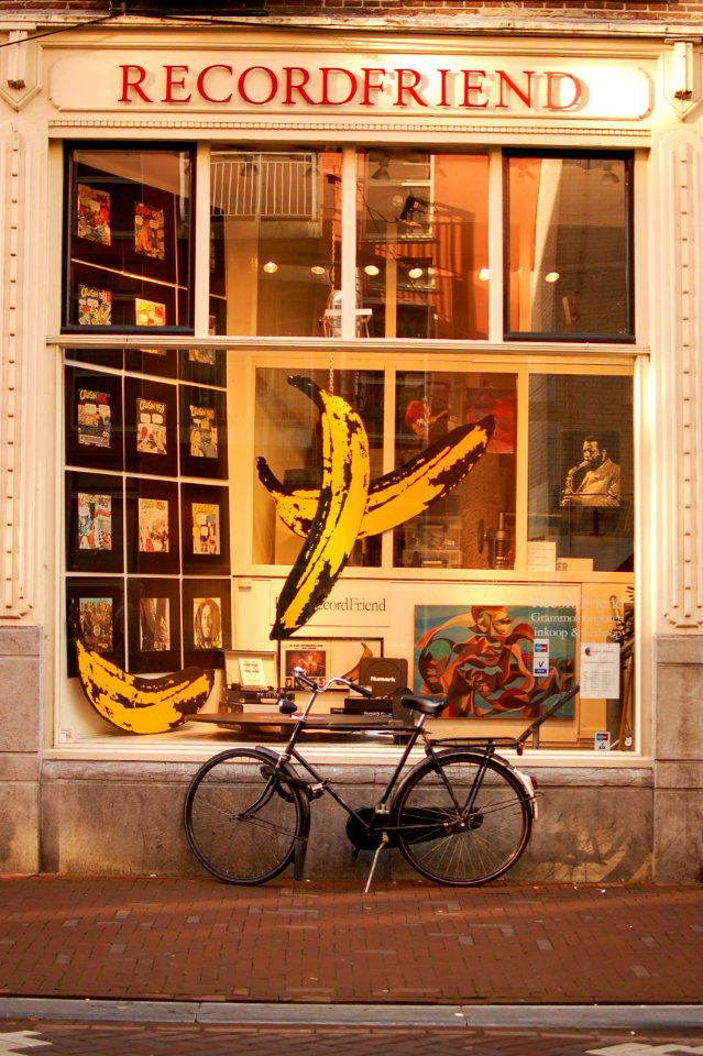 Window, Recordstore, Bike