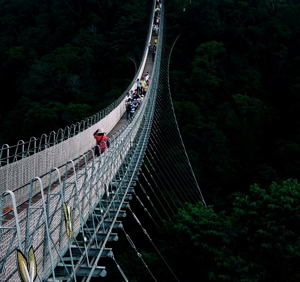 Mountain, Skybridge, Sky