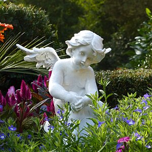 Figure sitting cemetery