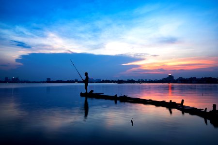 Vietnam, West lake, Sun photo