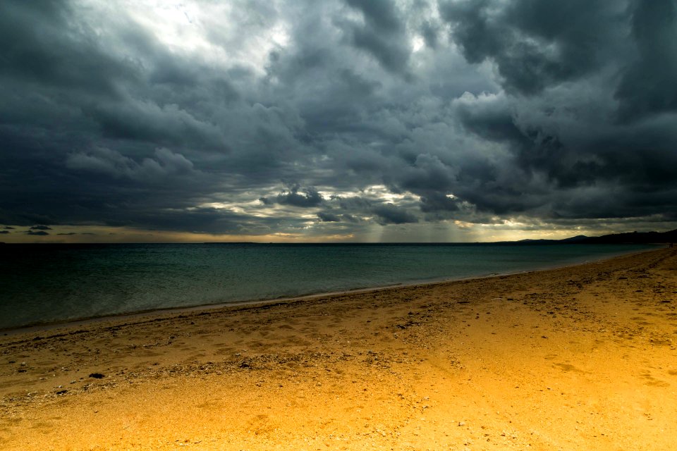 Evening, Beach, Clouds