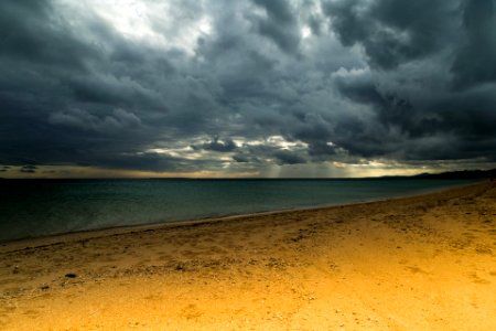 Evening, Beach, Clouds