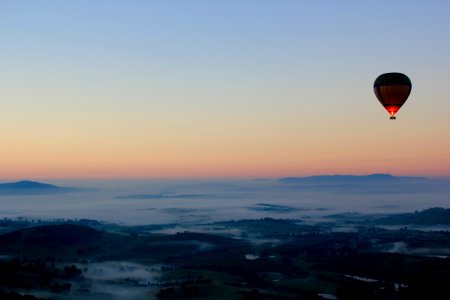 aerial photography of hot air balloon photo