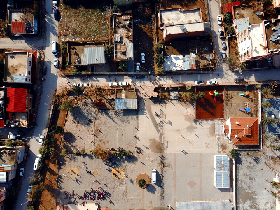 aerial view of houses